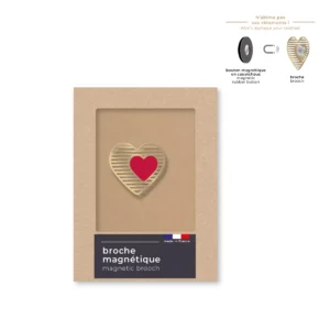 Tout Simplement - Broche magnétique - coeur rouge