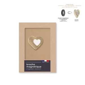 Tout Simplement - Broche magnétique - coeur blanc