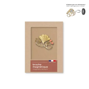 Tout Simplement - Broche magnétique art nouveau - corail