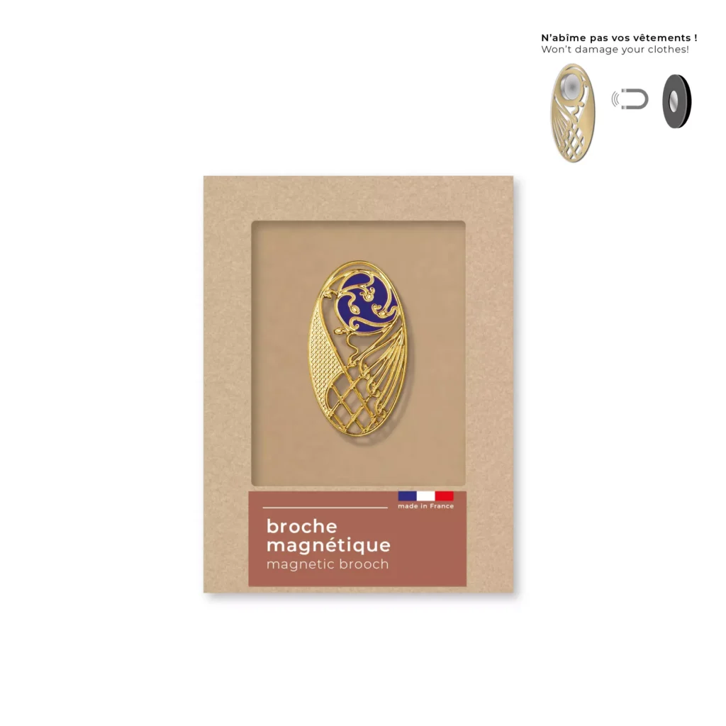 Tout Simplement - Broche magnétique art nouveau - arabesque majorelle