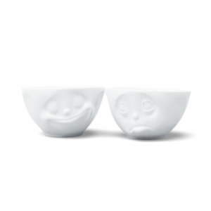 58products - set de 2 bols 200ml s'il te plaît & heureux