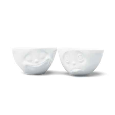 58products - set de 2 bols 200ml s'il te plaît & heureux