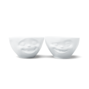 58products - set de 2 bols 200ml rieur & clin d'œil