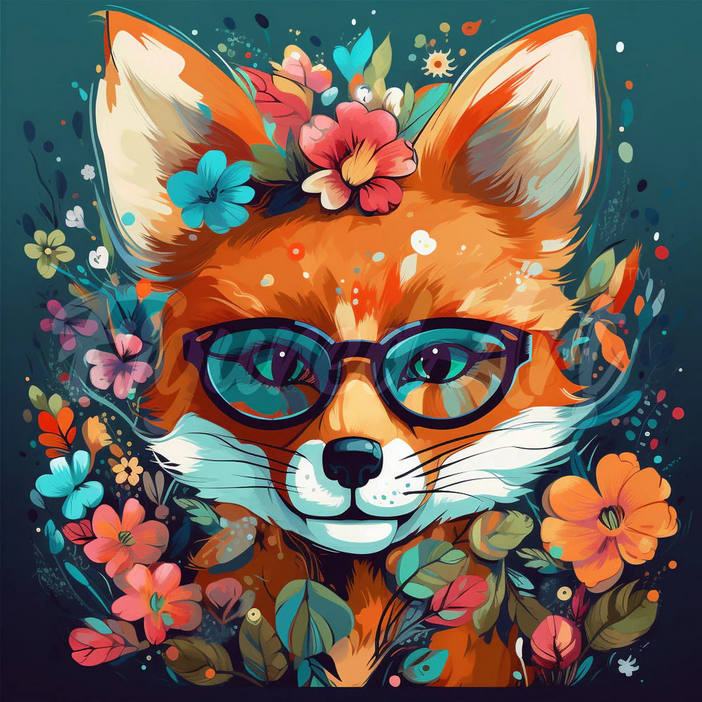 Figured'Art - Peinture par numéros sur châssis 20x20 - renard