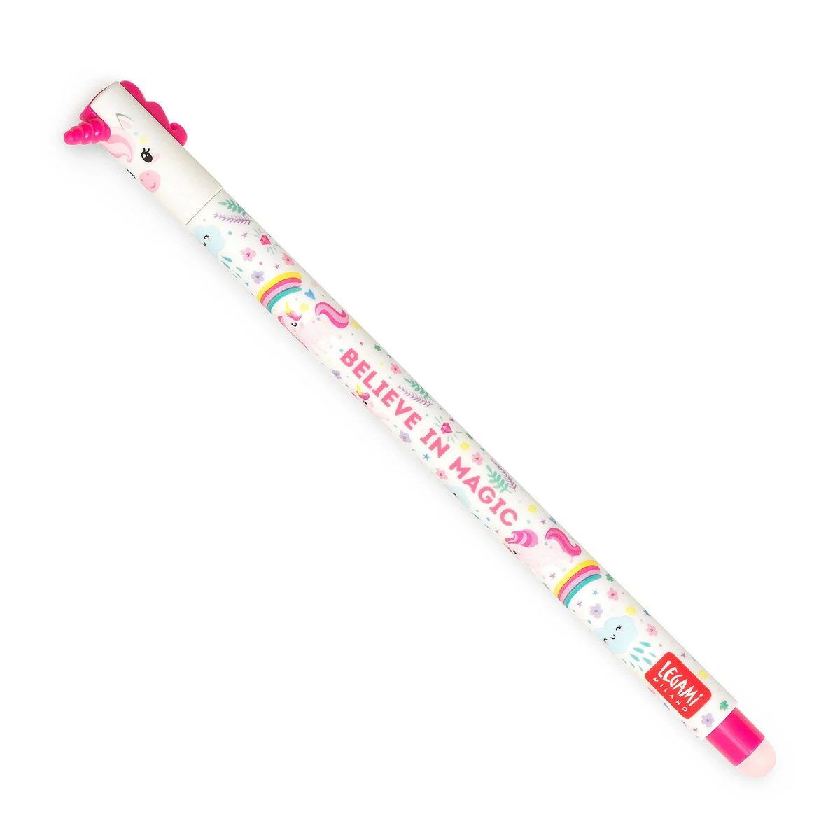 Legami - stylo gel effaçable licorne - encre rose