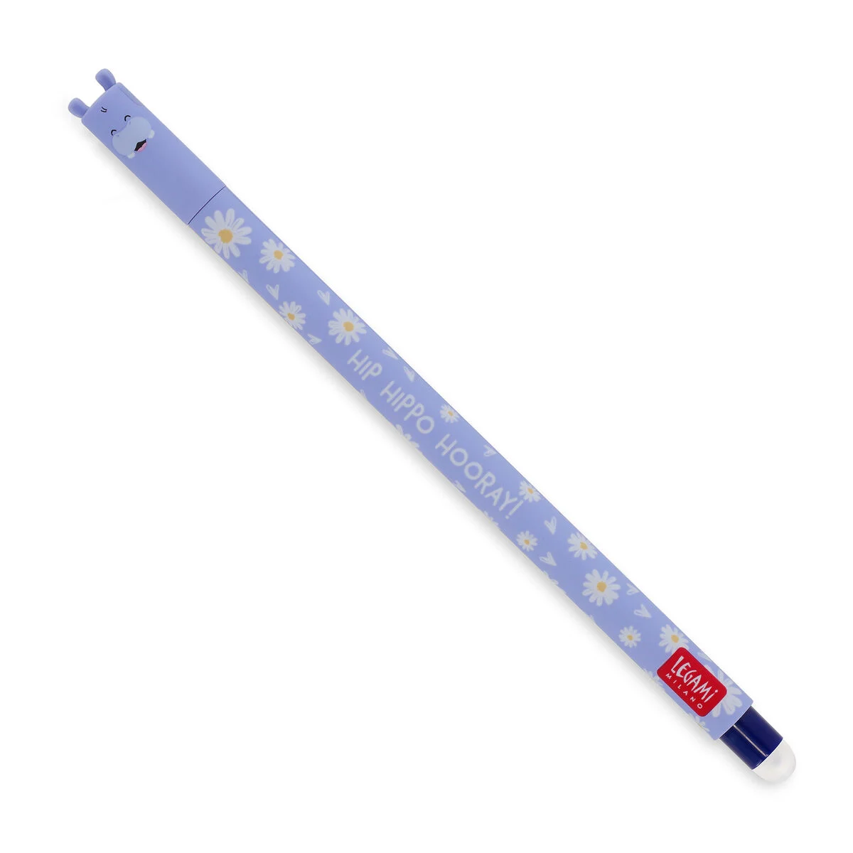 Legami - stylo gel effaçable hippopotame - encre bleue