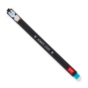 Legami - stylo gel effaçable pingouin - encre bleue turquoise