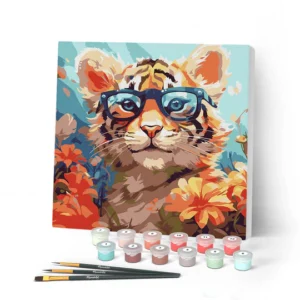 Figured'Art - Peinture par numéros sur châssis 20x20 - tigre