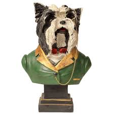 EMDE - Statue chien monocle - déco originale