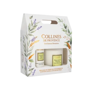 Collines de Provence - Coffret parfum d'intérieur et bougie bergamote fraîche