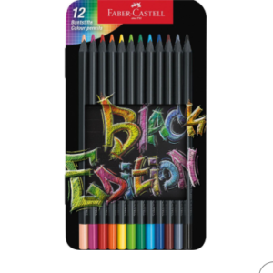 Faber Castell - Black Edition 12 crayons boîte métal