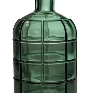 EMDE - Vase graphique vert 12x22 cm