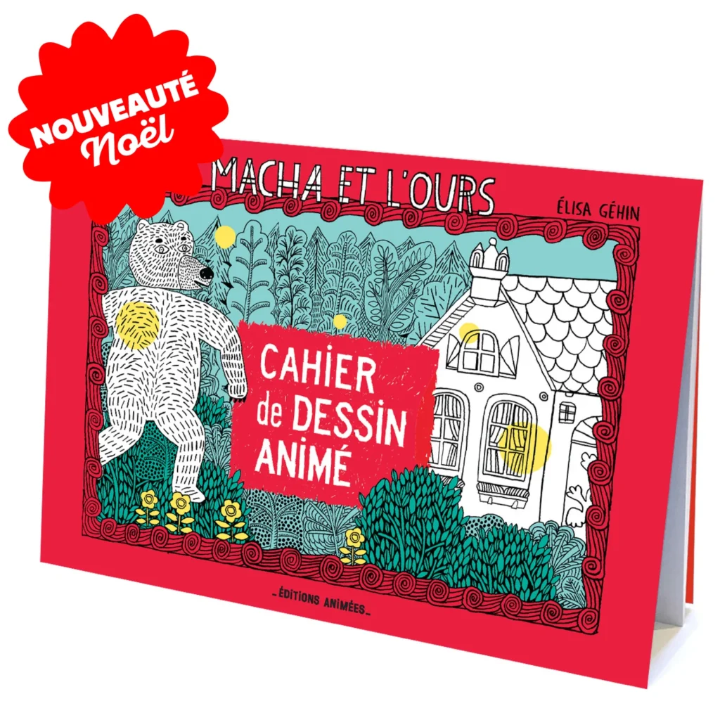 Blinkbook - Cahier de dessin animé - Macha et L'Ours