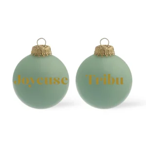 Baubels - Boule de Noël "joyeuse tribu" tilleul