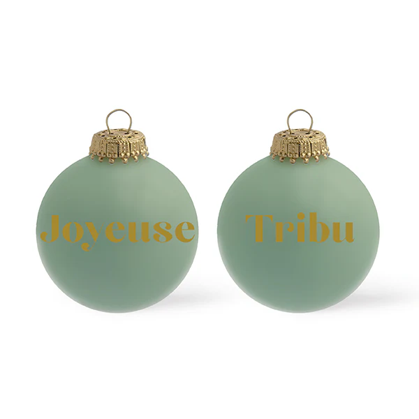 Baubels - Boule de Noël "joyeuse tribu" tilleul