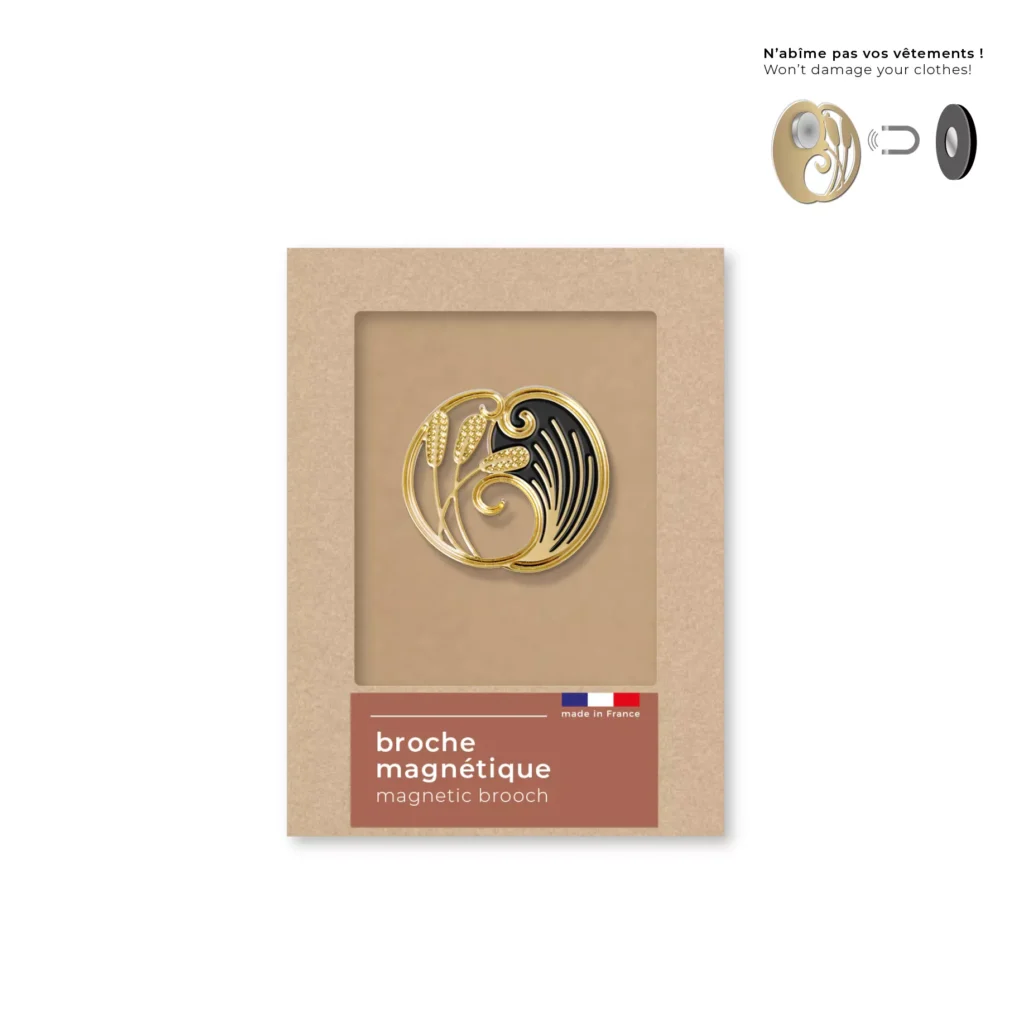 Tout Simplement - Broche magnétique art nouveau roseau