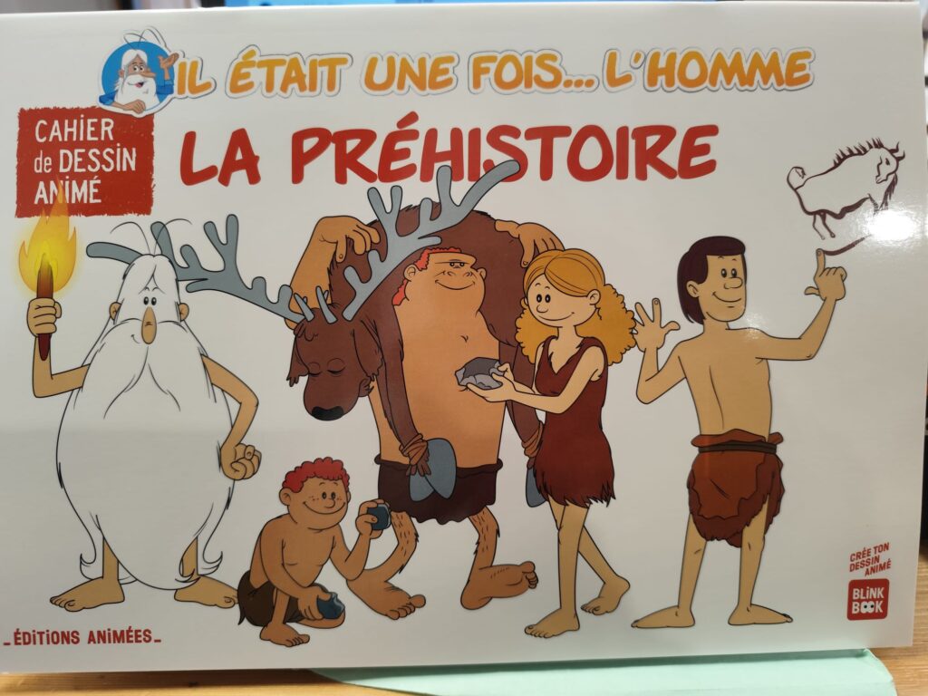 Blinkbook - Cahier de dessin animé - Il était une fois...l'homme la Préhistoire