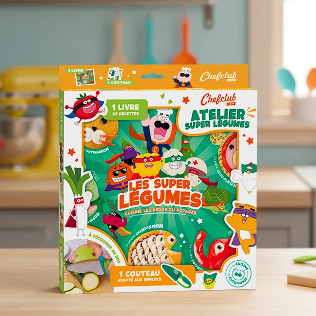 Chekclub kids - coffret les supers légumes + couteau
