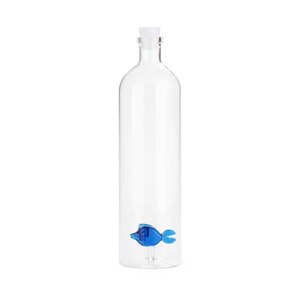 Balvi - bouteille en verre poisson bleu