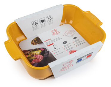 Peugeot Saveurs - Appolia - Plat carré 25cm jaune safran
