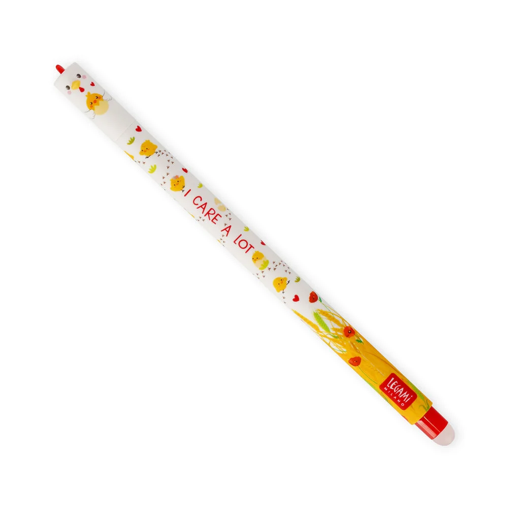 Legami - stylo gel effaçable poule - encore rouge